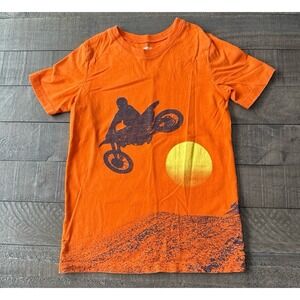 Oshkosh Original Boys Orange Dirt Bike Short Sleeve tee Size 8